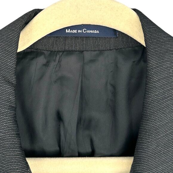 Ralph Lauren Gray Wool Cashmere‎ Double Breasted Notched Lapel Blazer Jacket 44L - Picture 12 of 13